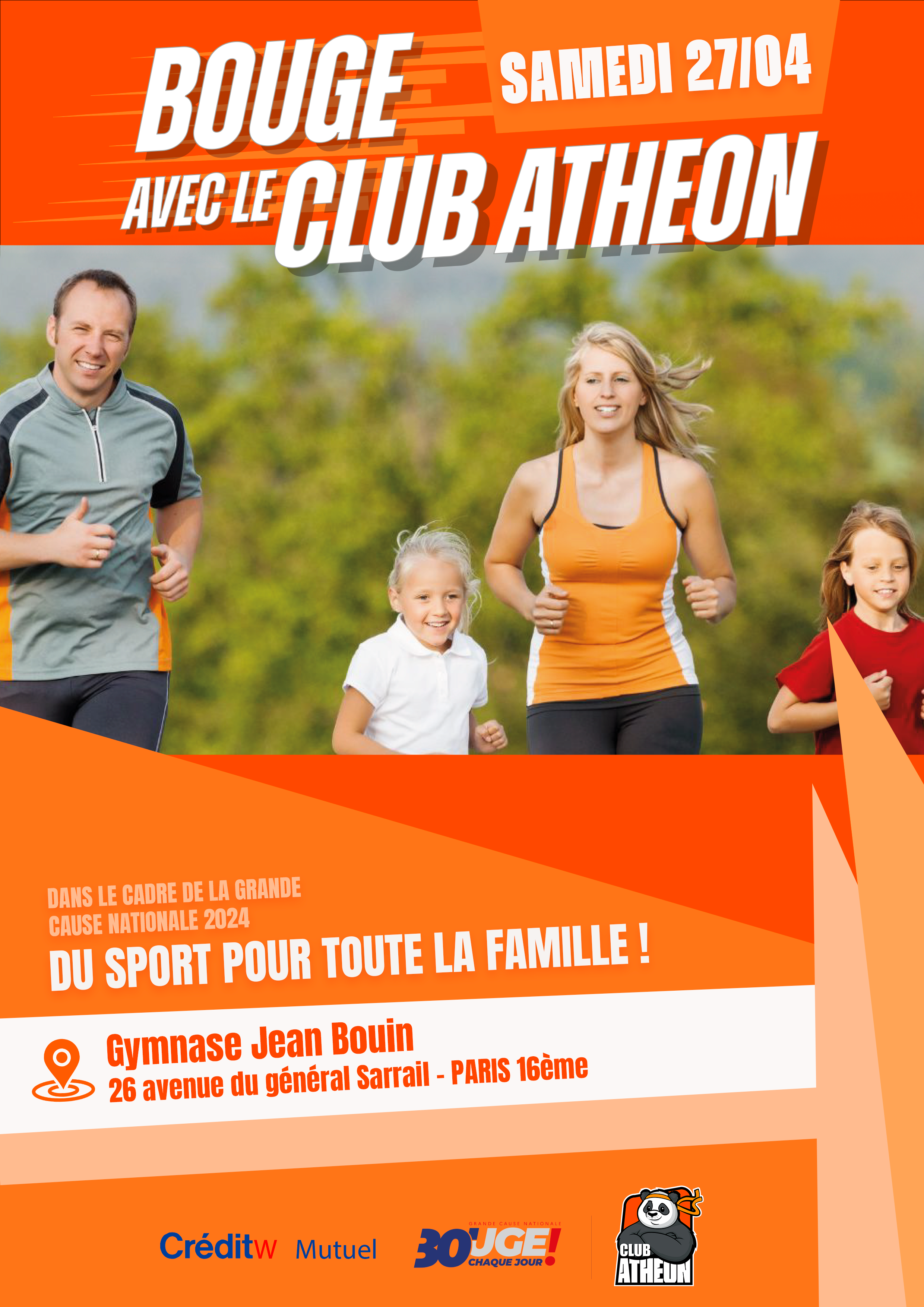 Affiche bouge avec athéon